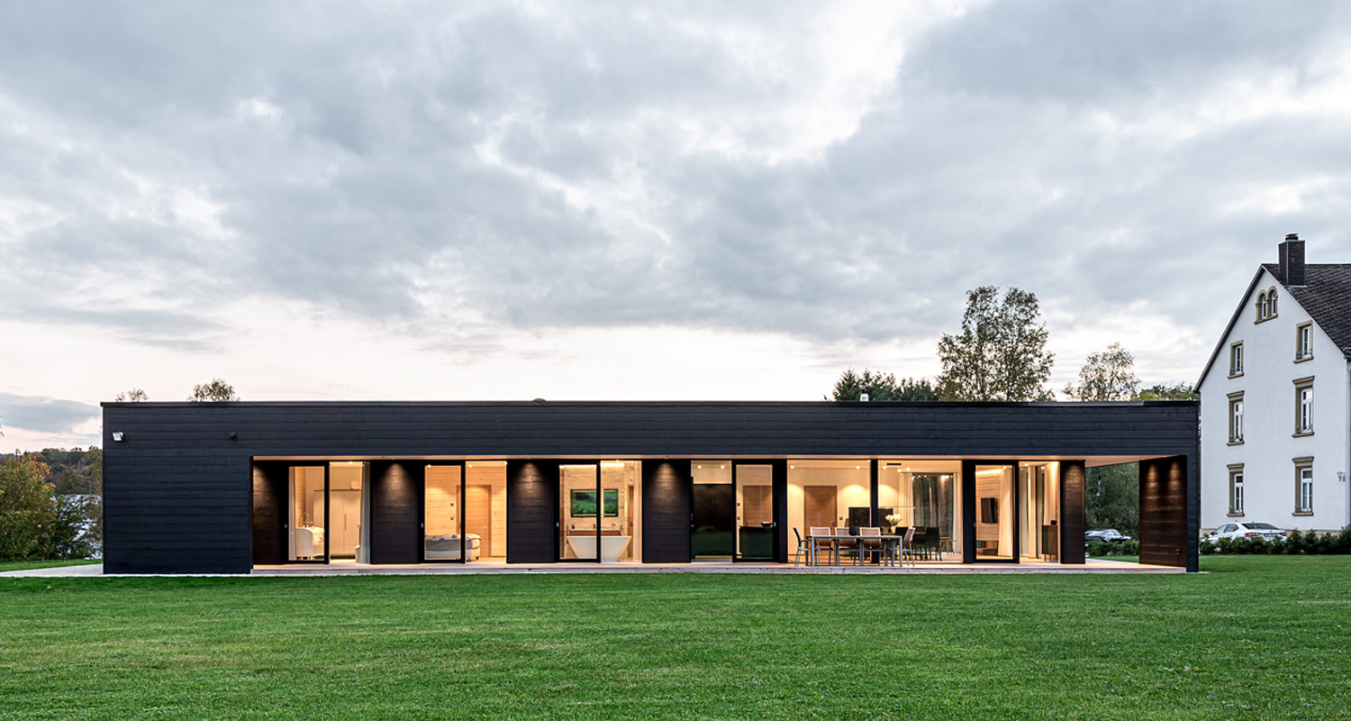 Modernes Blockhaus in Deutschland – Fassade