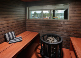 Yksilöllinen hirsitalo, sauna