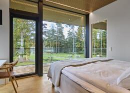 Villa Zee, ekopuutalon makuuhuone